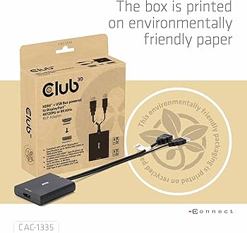 Club3D CAC-1335 HDMI™+ Micro USB to DisplayPort™ 4K120Hz or 8K30Hz